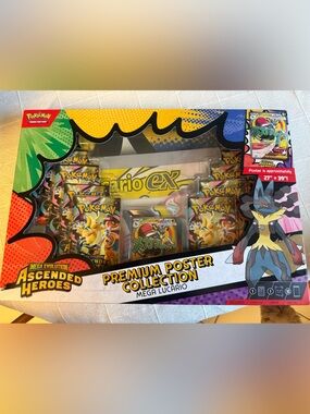 Ascended Heroes Premium Poster Collection - Mega Lucario (Blue)